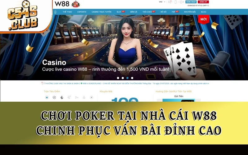 Chơi Poker Tại Nhà Cái W88